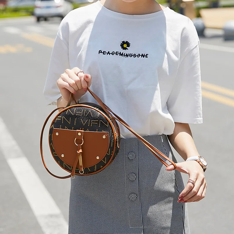2022 женская маленькая круглая сумка forever young в Корейском стиле необычная модная