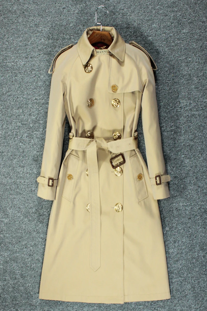 

The new 2020 trench coat for women in the middle of the long spring dress new waist trench coat for women in the long coat