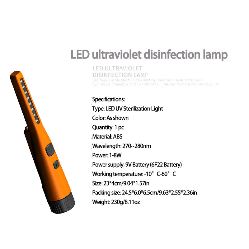

LED UV Sterilizer Lamp Portable Ultraviolet Disinfection Lamp UVC Germicidal Lamp Kill Mite Light Home Bactericidal Lamp Compact