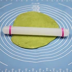 Неприлипающая скалка для сахарной мастики, 23 см, высококачественный пластиковый белый ролик для теста, декоративный подарок, ролик с направляющими кольцами