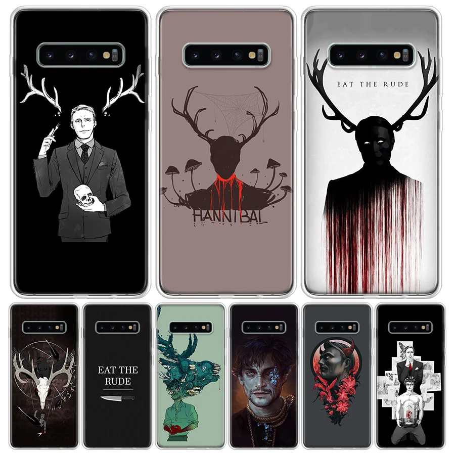 Чехол Hannibal eat the rude для телефона Samsung Galaxy S10 S21 S20 FE S22 Ultra S10E S9 S8 Plus S7 Edge S6 +