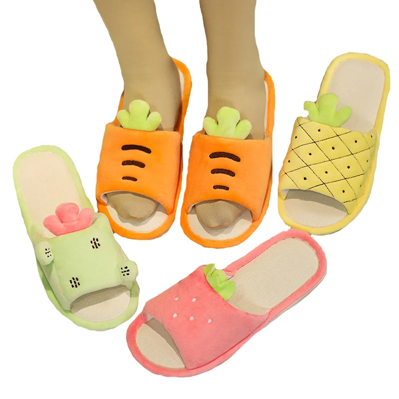 

Millffy Women Casual Fruit Slippers Non-Slip Slippers cute Slippers Home Slippers Warm Bare toes Comfortale Round Head Shoes