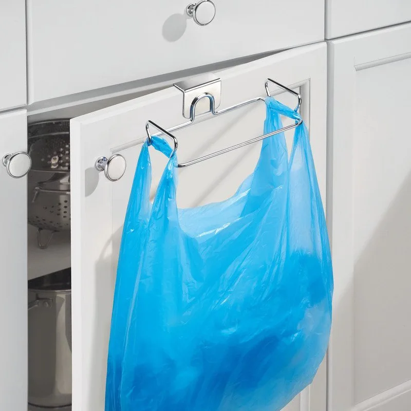 

Newly Garbage Bag Holder Rack Hanging Reusable Convenience Garbage Bags Storage Organizer Rack For Kitchen