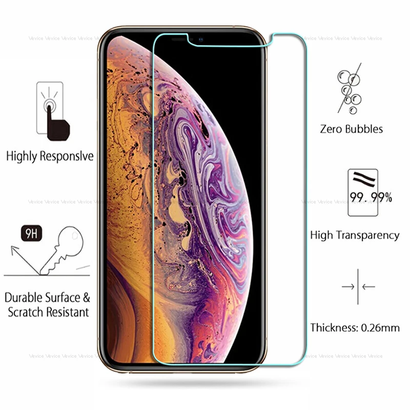2 шт закаленное стекло для iPhone 11 2019 Защитная крышка экрана Xs Max X XR XI 7 8 6 6s Plus