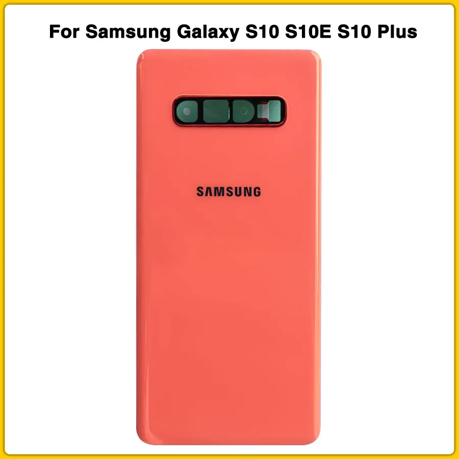 Чехол для задней панели S10 для samsung Galaxy S10 S10E S10 Plus G973 G973F G975 G975F задняя крышка для батареи задняя крышка+ объектив