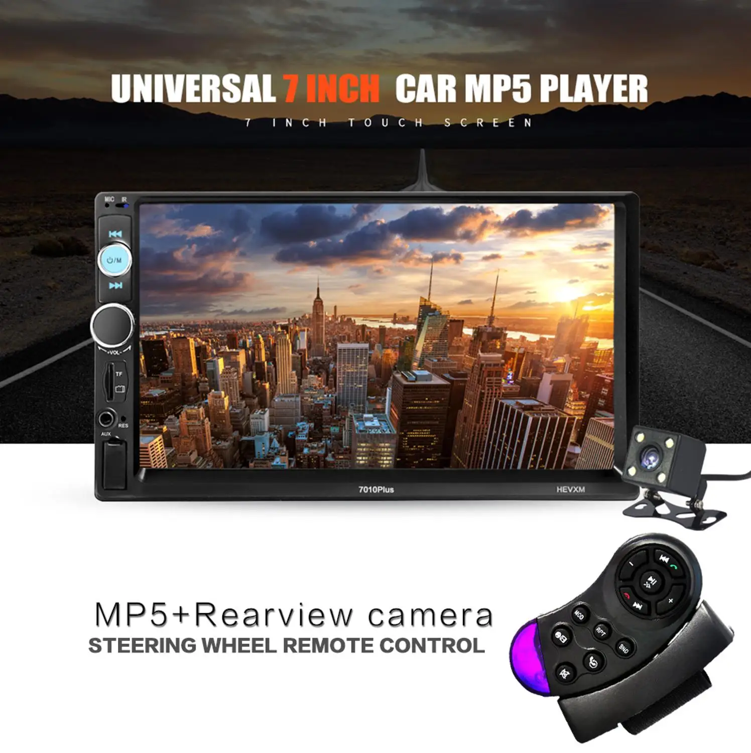 7-дюймовый автомобильный MP5 плеер Авто 2din стерео сенсорный экран Bluetooth