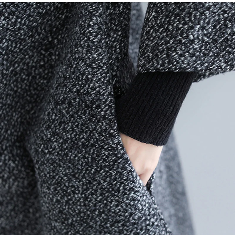 Новая женская ветровка плотная однотонная шерстяная Женская свободная куртка
