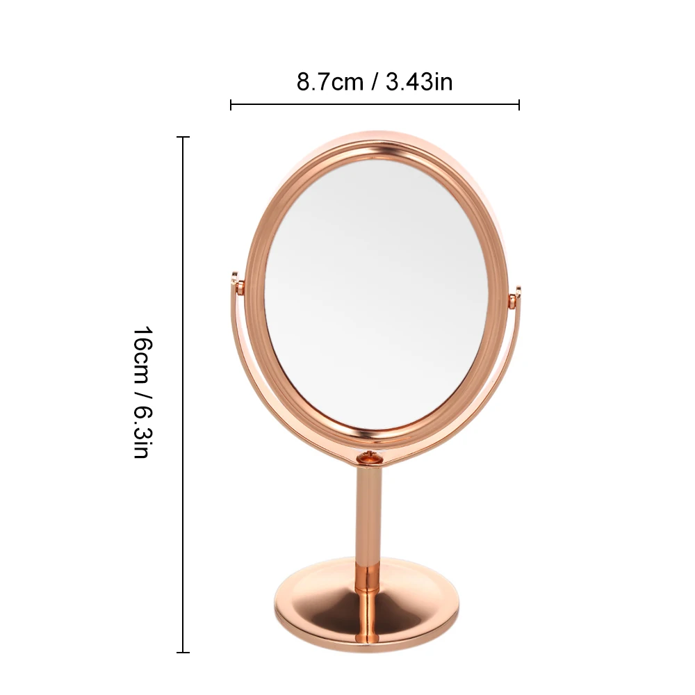 Косметическое мини-зеркало настольное двухстороннее поворотное косметическое