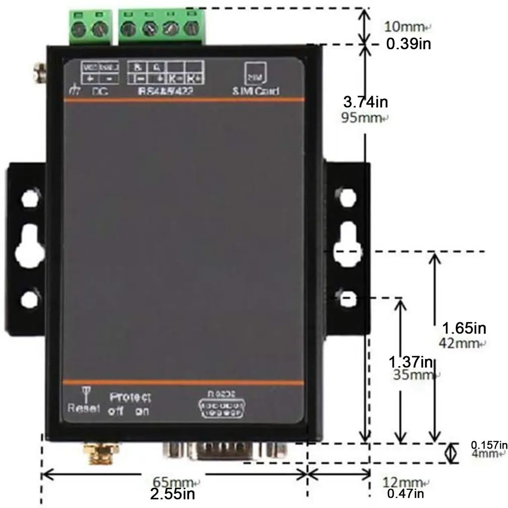 

HF2411 4G DTU Module Bidirectional Transparent Transmission Wireless Data Transmission RS232/485 Equipment HF2411 DTU
