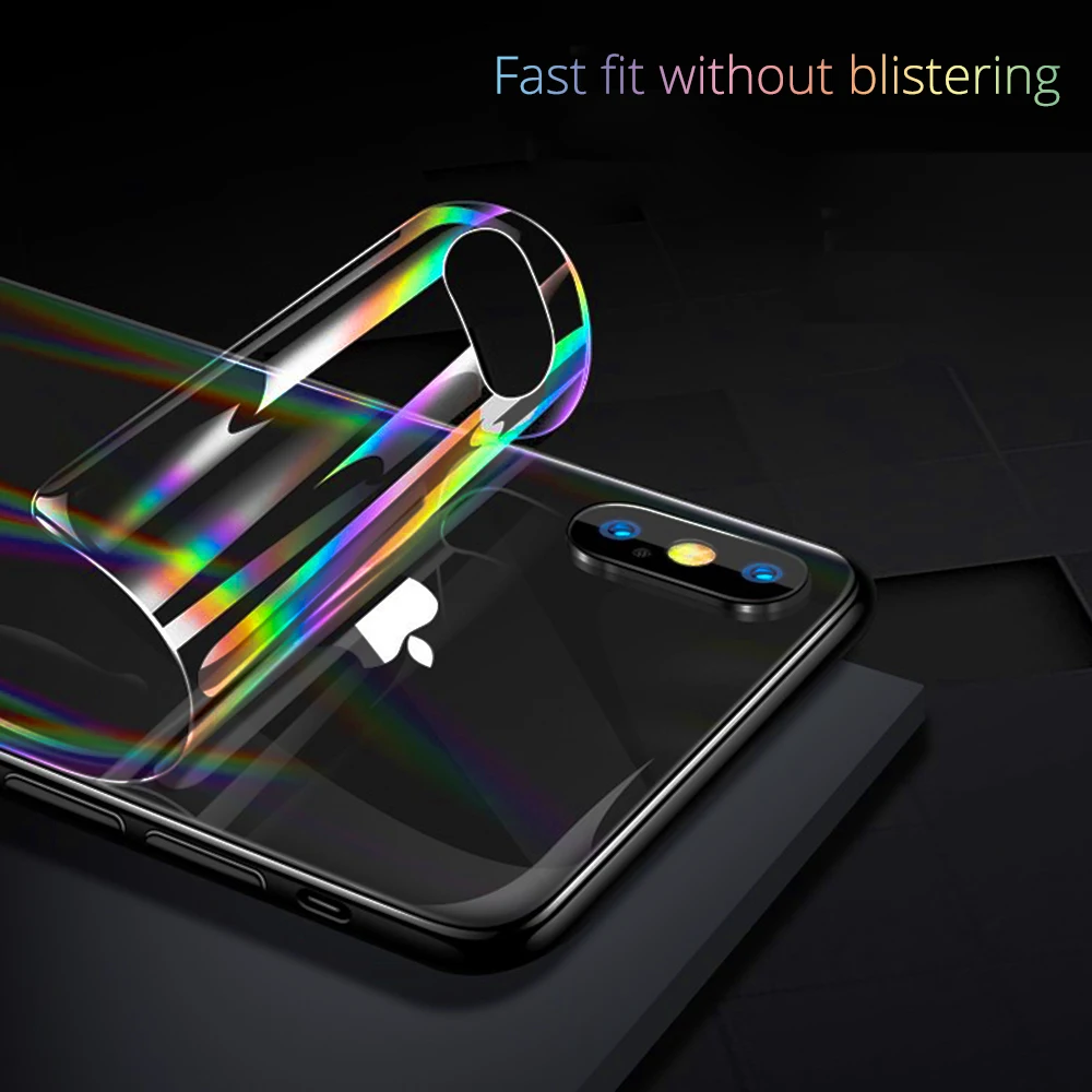 Прозрачная защитная пленка с градиентом Aurora для iPhone 6 7 8 plus XR X Xs Max Защитная