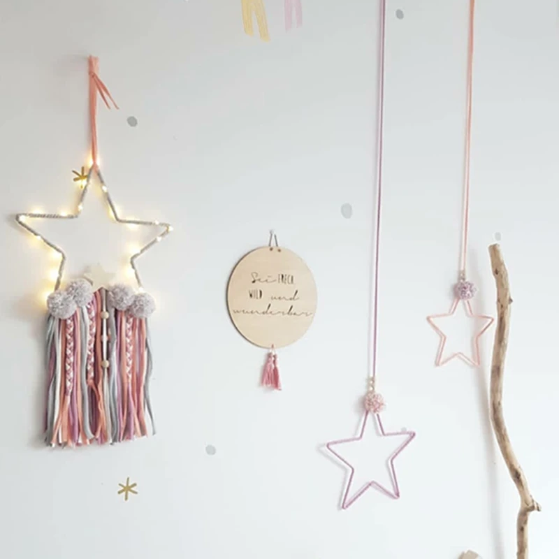 СВЕТОДИОДНЫЙ цветной декор Ловец снов сделай сам украшение для детской комнаты