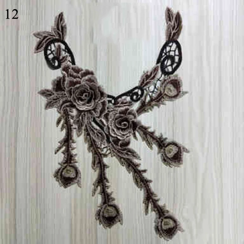 

Rose Flower Embroidery Patches Sticker for Clothes Parches Para La Ropa Applique Embroidery Flower Patches