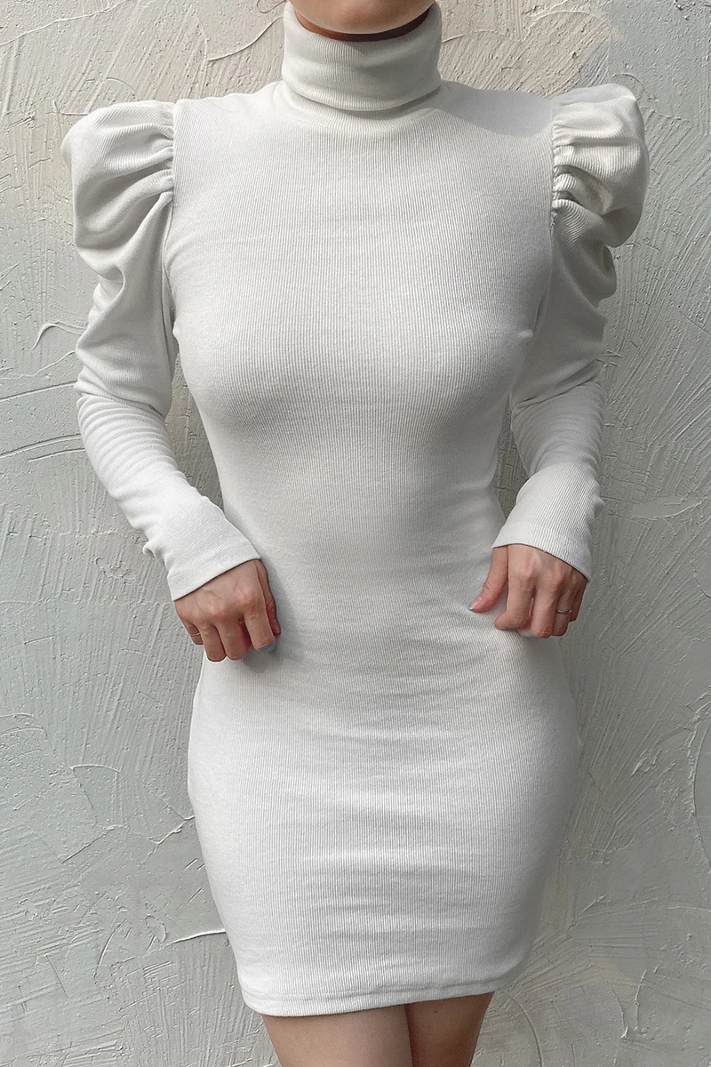 

Bandage Evening Party Club Bodycon Dress Mini Women Casual Long Sleeve Cocktail