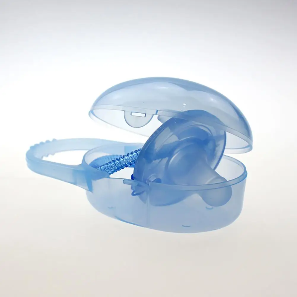 1 шт. портативный однотонный контейнер для хранения соски-пустышки |