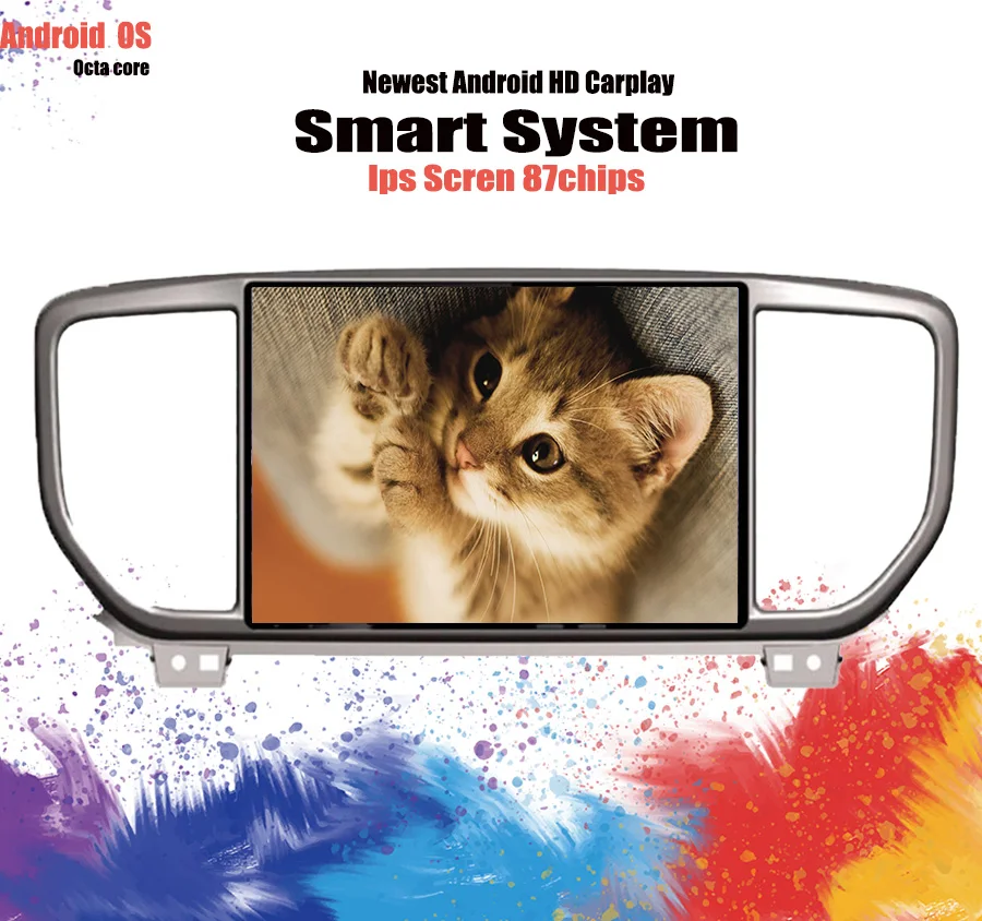 IPS android 10 0 восьмиядерный автомобильный dvd плеер для KIA sportage 2019 2020 KX5 gps навигация 2 din