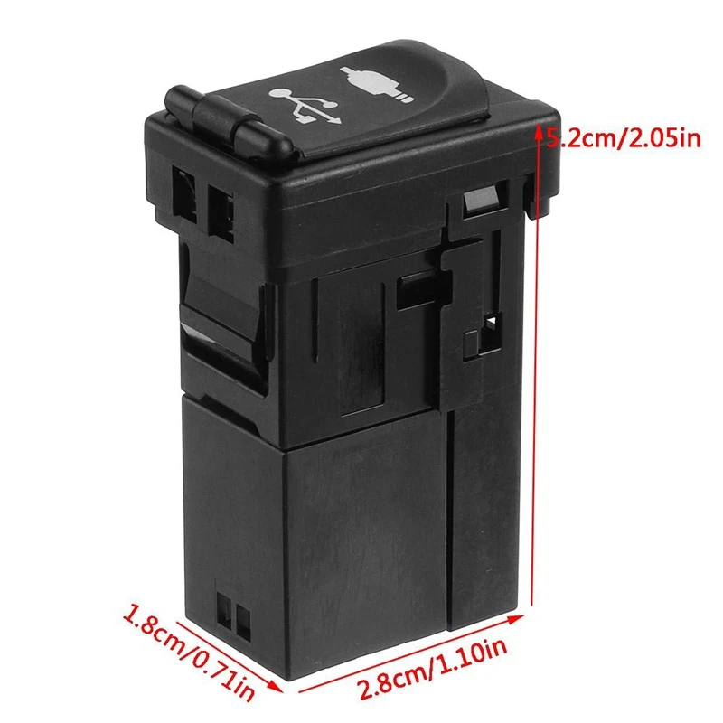 Автомобильный AUX USB порт адаптер Jack авто для Toyota Rav4 Camry Yaris Corolla Avalon 86190 0R010 пластик