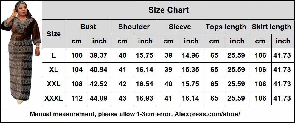 Африканские платья для женщин комплект из 3 предметов Дашики со стразами Топ Юбка
