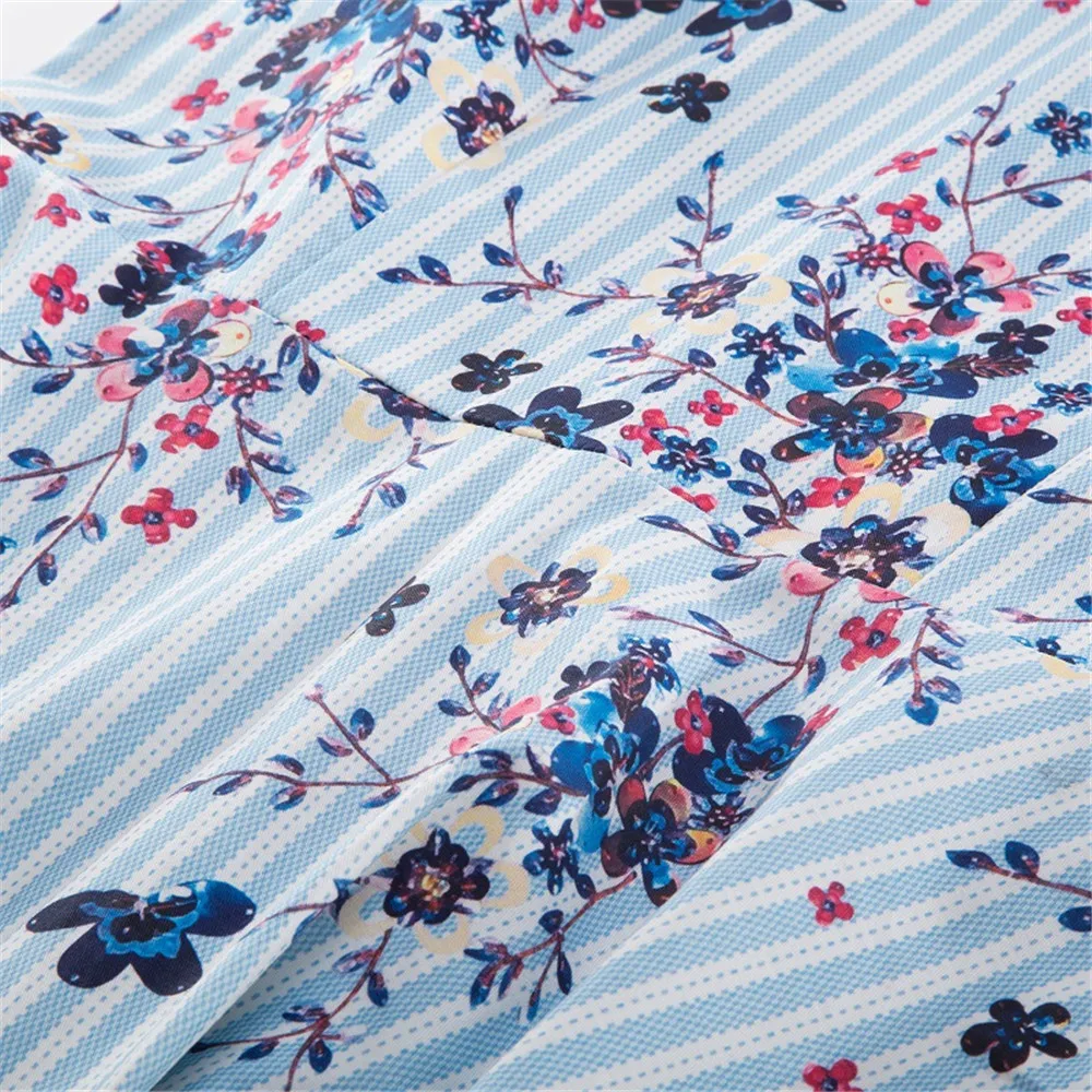 Размера плюс с цветочной печатью платье для женщин большого размера Молодежные