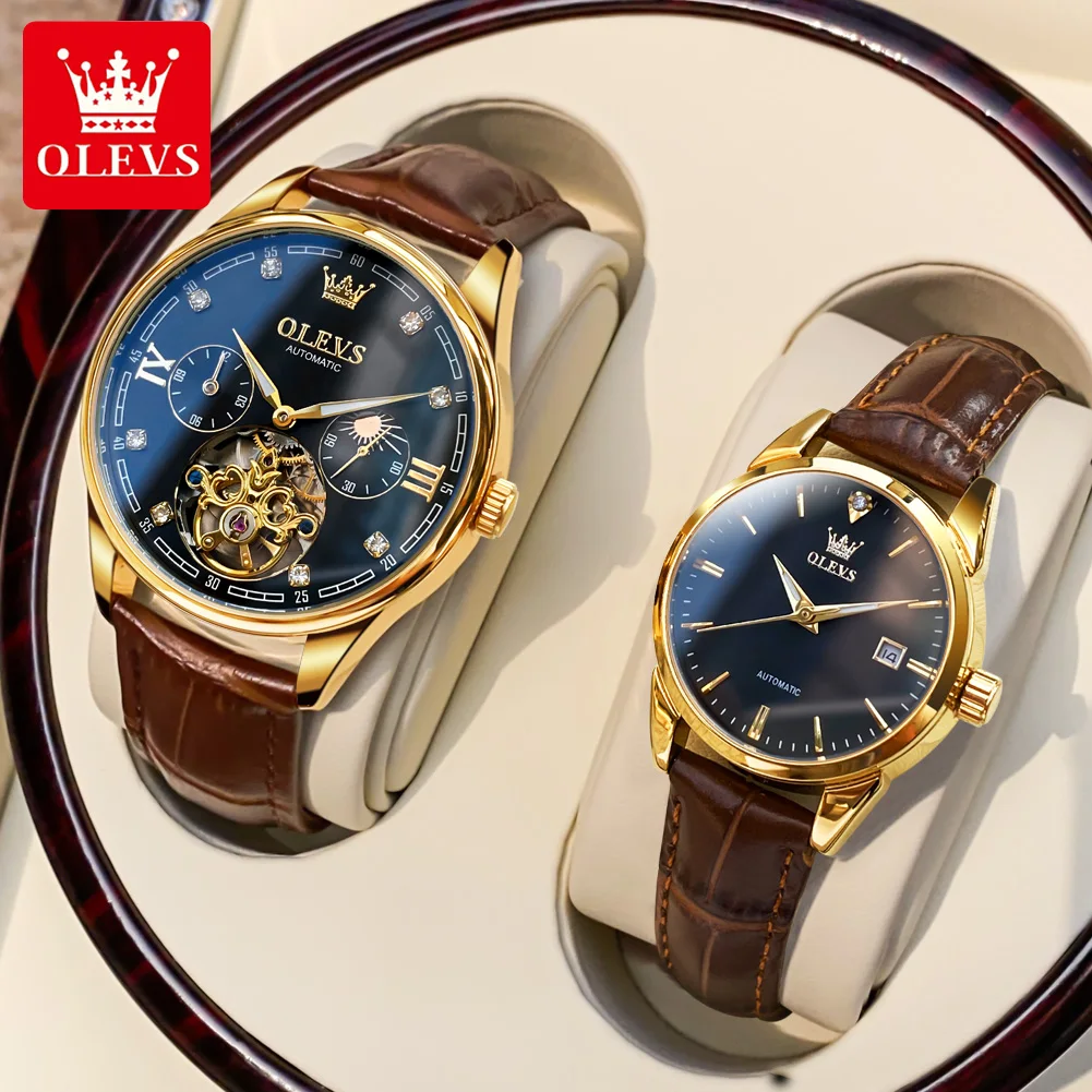 OLEVS Couple Watch 2021 Men's Watch Top Brand Luxury Mechanical Watch Clock Ladies Formal Wear Fashion Casual Couple Watch 3061