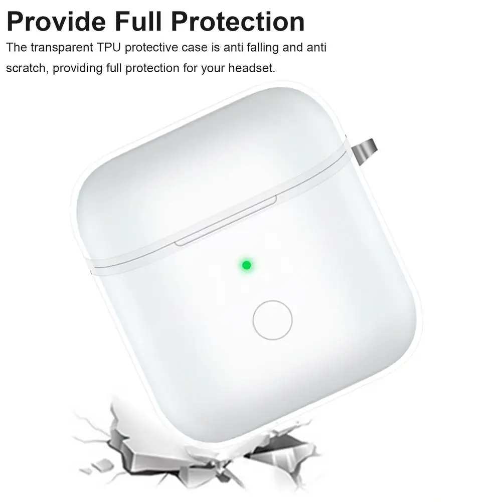 Силиконовый чехол защитный для наушников QCY T8 с Bluetooth мягкий прозрачный