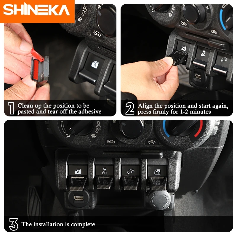 SHINEKA ABS Car Window Lift Switch Button Extended Decoration Cover Stickers For Suzuki Jimny 2019-2022 Interior Accessories | Автомобили
