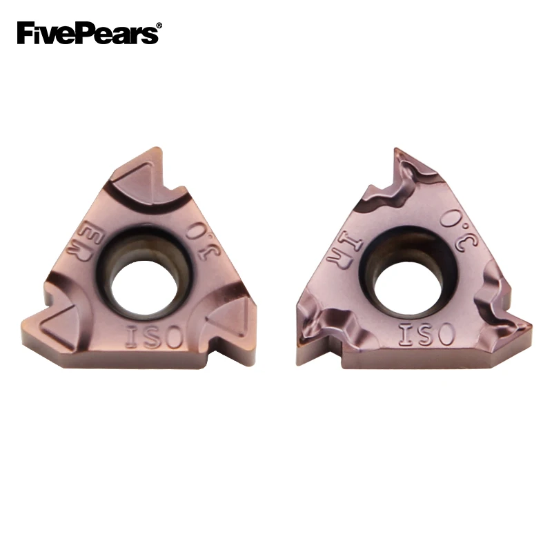 FivePears 10 шт. резьбовые токарные инструменты твердосплавные вставки ISO 16 IR ER1.5 2,0 2,5 3,0 AG60 токарный станок с ЧПУ
