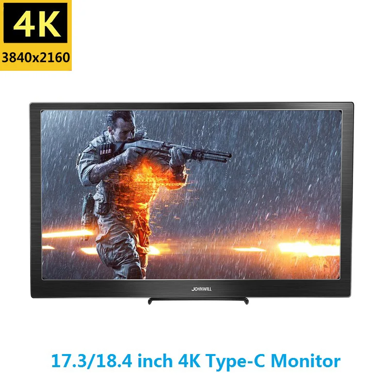 17.3 4K Monitor 18," 4 k ips ЖК-монитор с type-c mini HDMI DP широкоформатный 17,4" 3840x2160 Компьютерный дисплей USB-C портами для PS3 PS4 Macbook - Цвет: 17.3 4K Monitor