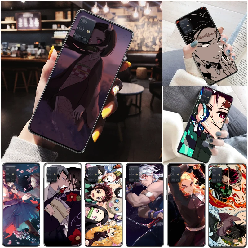 

Demon Slayer Kimetsu No Yaiba Kamado Nezuko Kamado Tanjirou Agatsuma Zenitsu Phone Case For Samsung Galaxy A51 A71 4G 5G Cases