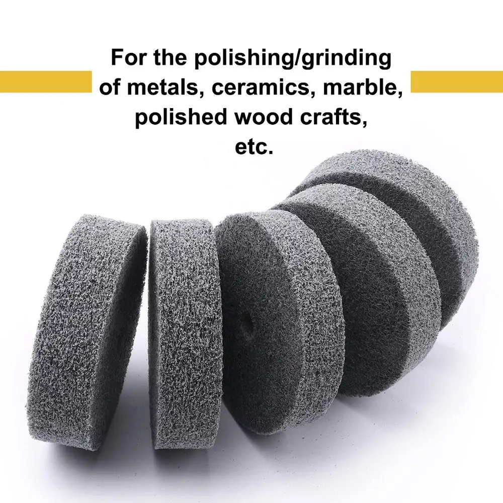 1 шт. 75 мм нейлоновый нетканый шлифовальный круг из серого волокна для полировки