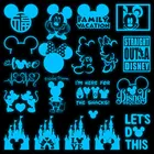 Голубые светящиеся наклейки с Микки Маусом, нашивки для детской одежды, куртки, Аппликации сделай сам, моющиеся аксессуары для одежды