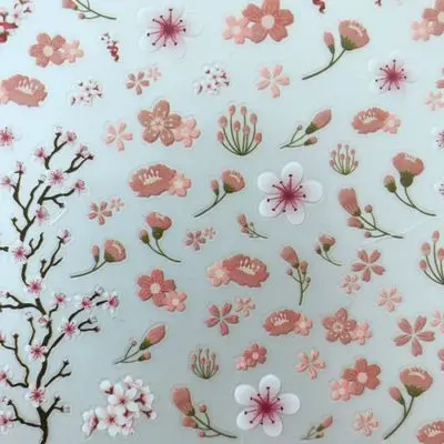 DIY японский новый стиль легкие Весенние маленькие цветы на клейкой основе без