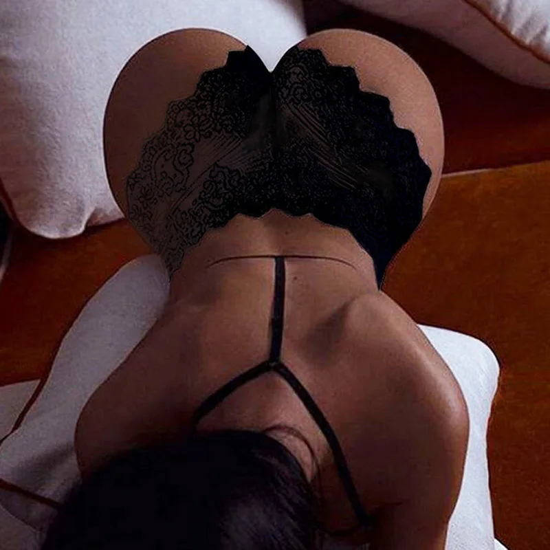 Женские трусики-стринги с высокой талией вырезами имитация нижнего белья |