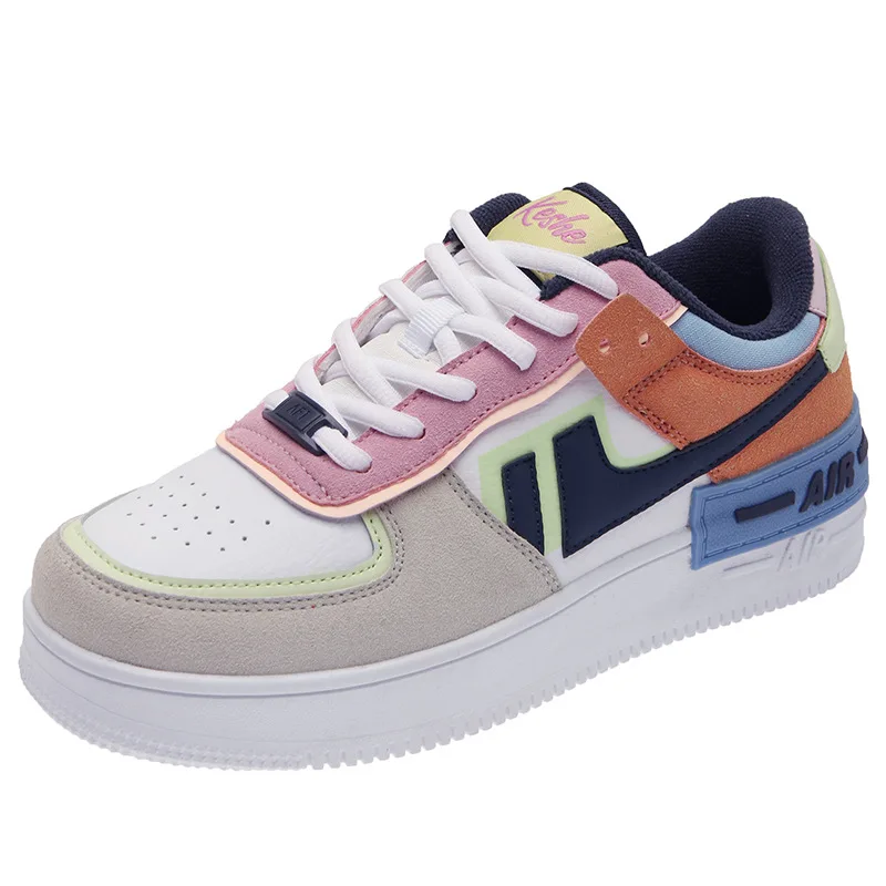 

Women Low Top Sneakers 2021 New Spring Sports Shoes Lace Up Brand Women Platform Casual Fashion Tenis Platform Shoes Trainers 40