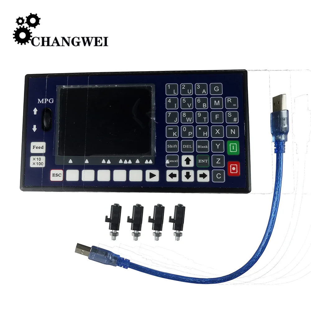 

4 axis CNC controller USB Stick G code Spindle Control Panel MPG lathe milling machine controller
