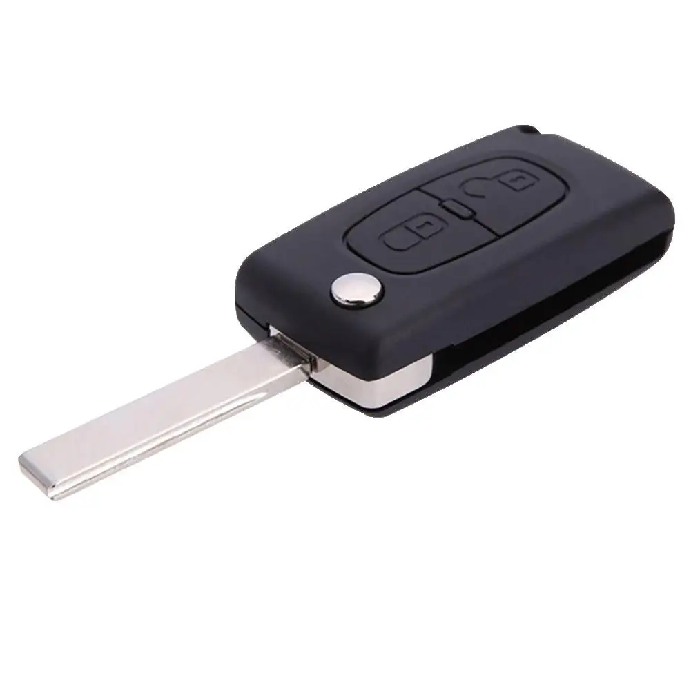 2 кнопки флип дистанционный ключ брелок от машины чехол оболочка для Peugeot 207 307 307S