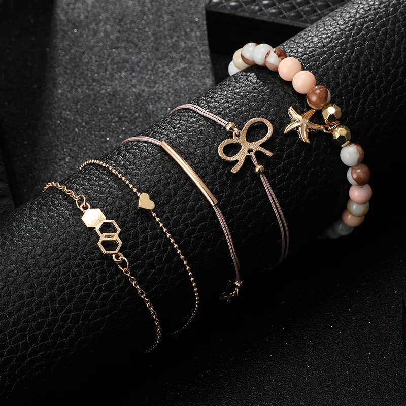 5 шт./компл. богемные очаровательные цветные бусины в виде морской звезды