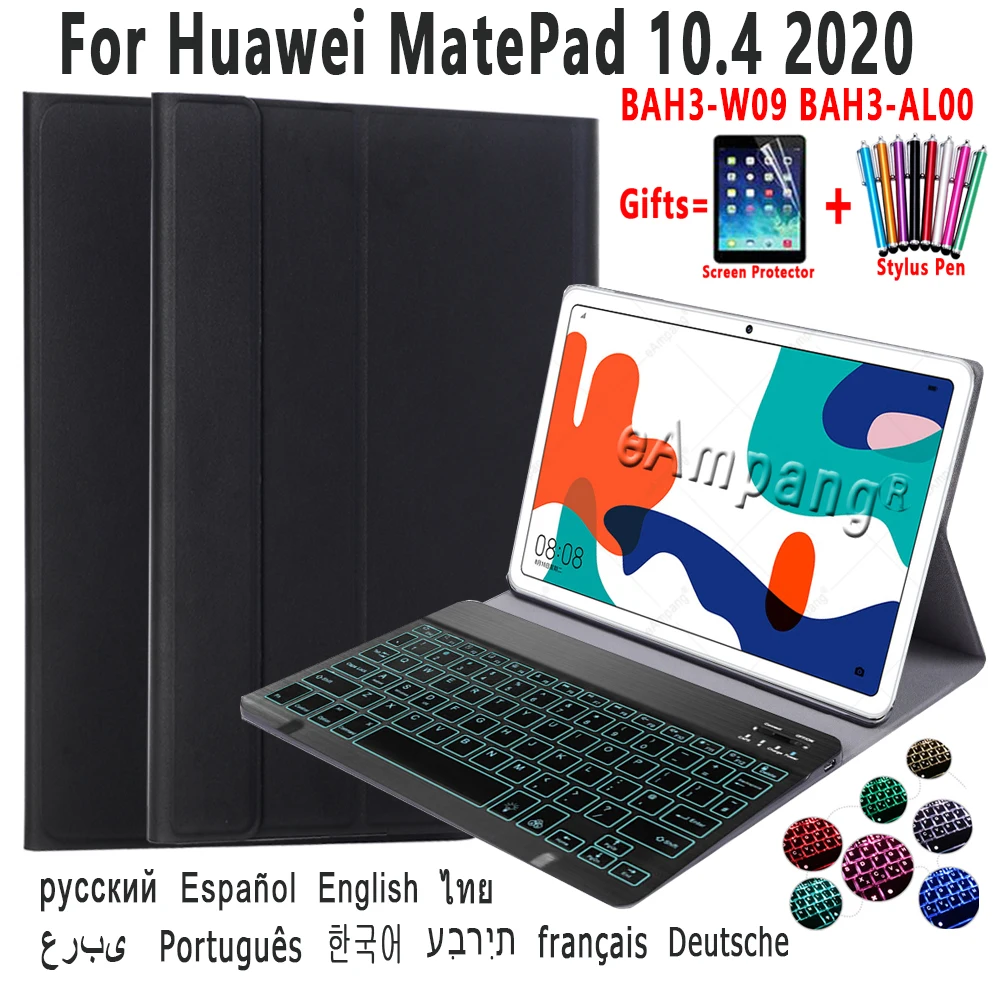 case backlit keyboard for huawei mediapad t5 10 m5 lite 10 1 8 m5 10 pro m6 10 8 matepad 11 10 4 pro 10 8 t10s 10 1 cover free global shipping