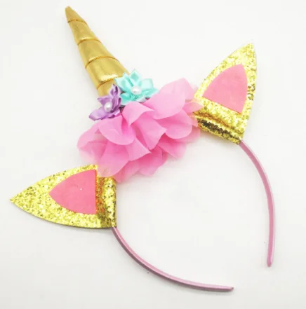headband Платье принцессы с пайетками и единорогом для новорожденных девочек; Пышное Радужное платье-пачка с повязкой на голову; нарядная одежда для дня рождения - Цвет: headband