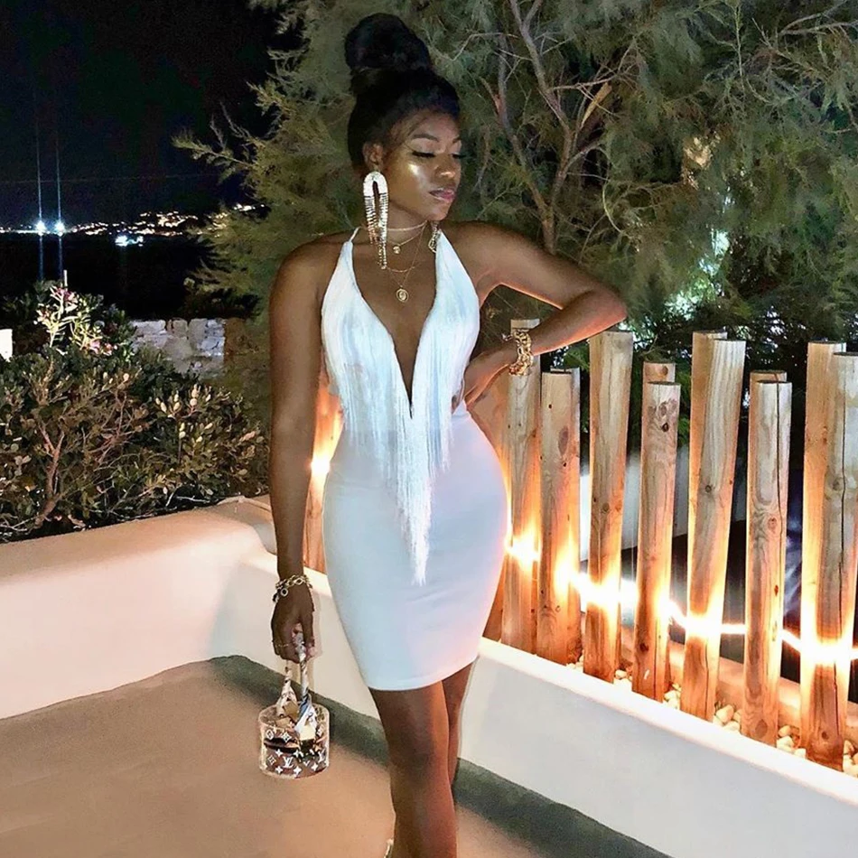 2019 Новый бандаж знаменитости для вечеринок платье женское Splaghetti ремень глубокий