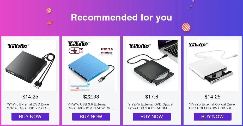 YiYaYo Внешний USB 2,0 DVD RW CD привод писатель горелка компакт-дисков/Встроенная память плеер тонкий НЧ-динамик, Bluetooth для WINDOWS XP/7/8/10 Mac ноутбука