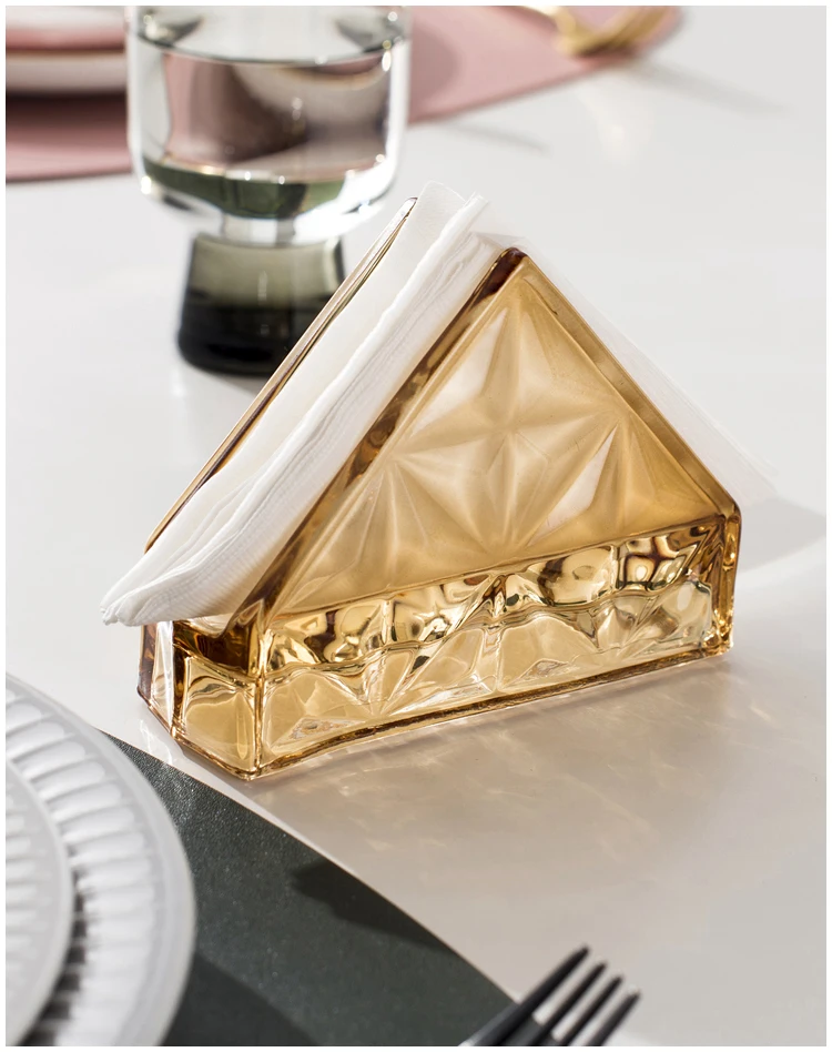 

Retro Glass Tissue Holder Home Restaurant Napkin Holder Creative Hotel Cafe Tissue Holder Storage Rack