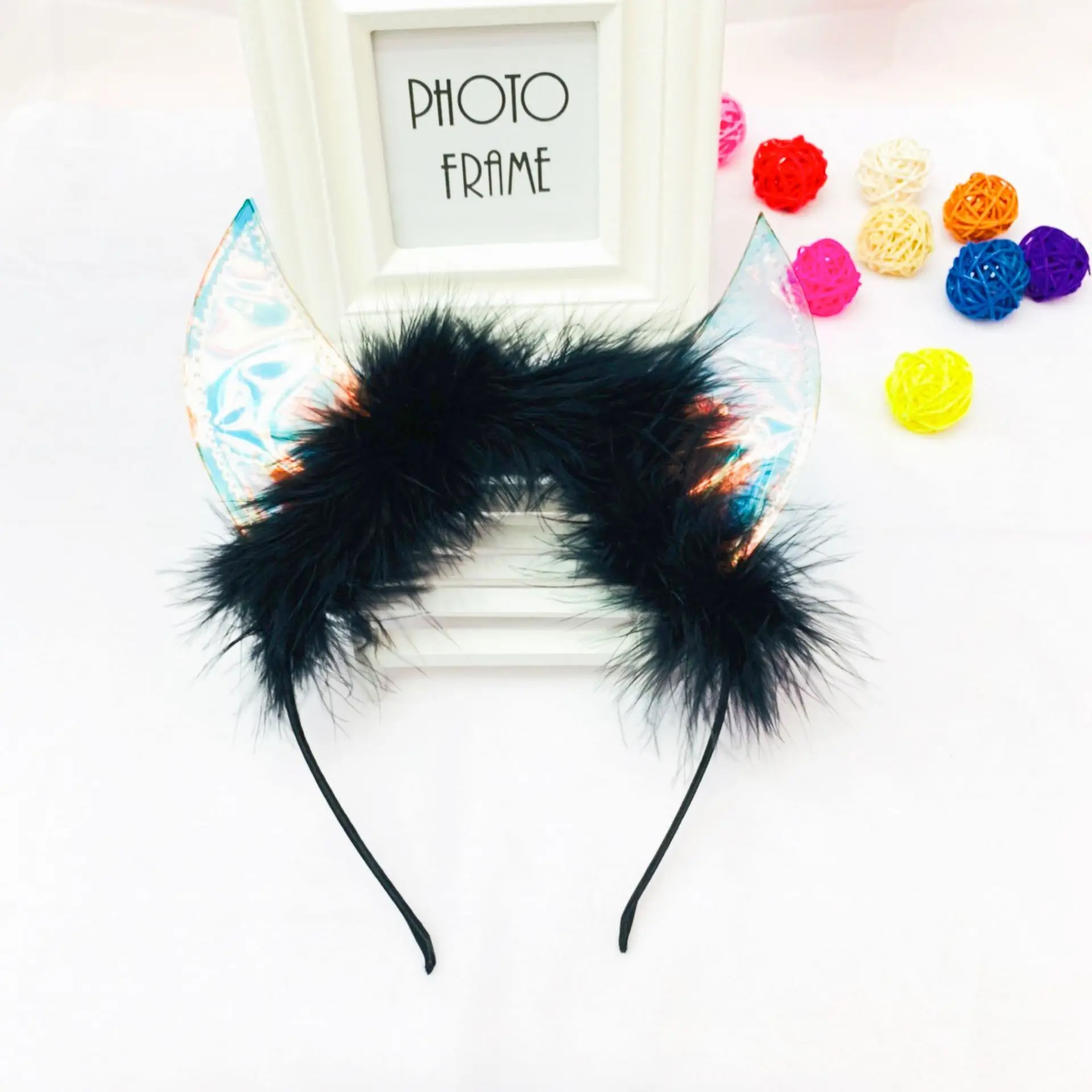 

Glowing Headband Women Girls Devil Horns Light Hairbands Costume Easter Wedding Valentines Day Birthday Party Decoration Gift