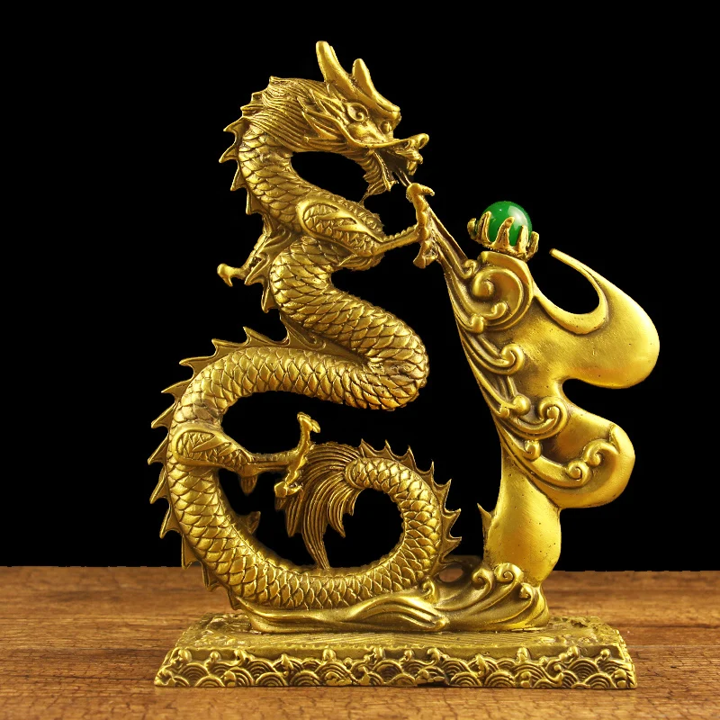 Жемчуг из чистой меди с драконом благословение дракон привлекает украшения для