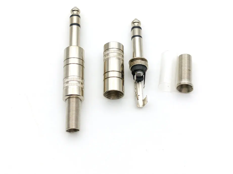 Металлический стерео аудио адаптер со штекером 6 35 мм 1/4&quot|adapter plug|adapter 1/4metal m |