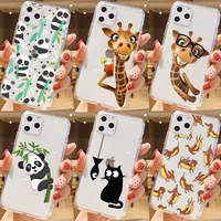 summer cute giraffe gifts cat deer animal phone case for iphone 13 pro 12 pro 11 pro max 7 7s 6 6s 8 plus x xs max xr tpu cover