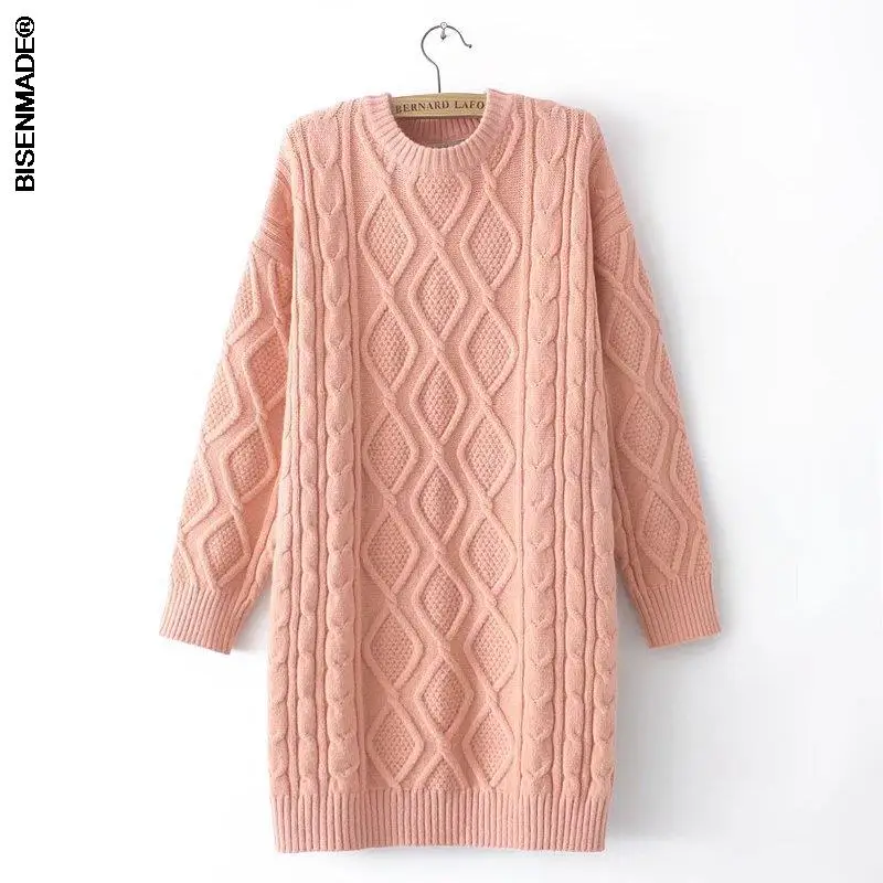 

2021 Autumn Winter Sweater Women Clothes Plus Size&Curve Jumper Casual Argyle Twist Thick Female Long Pullovers