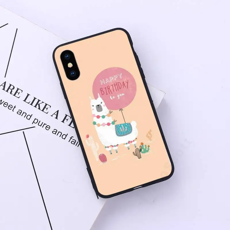 

Kawaii Cute Llama Alpaca Cartoon Animals Phone Case for iPhone 11 12 pro XS MAX 8 7 6 6S Plus X 5S SE 2020 XR