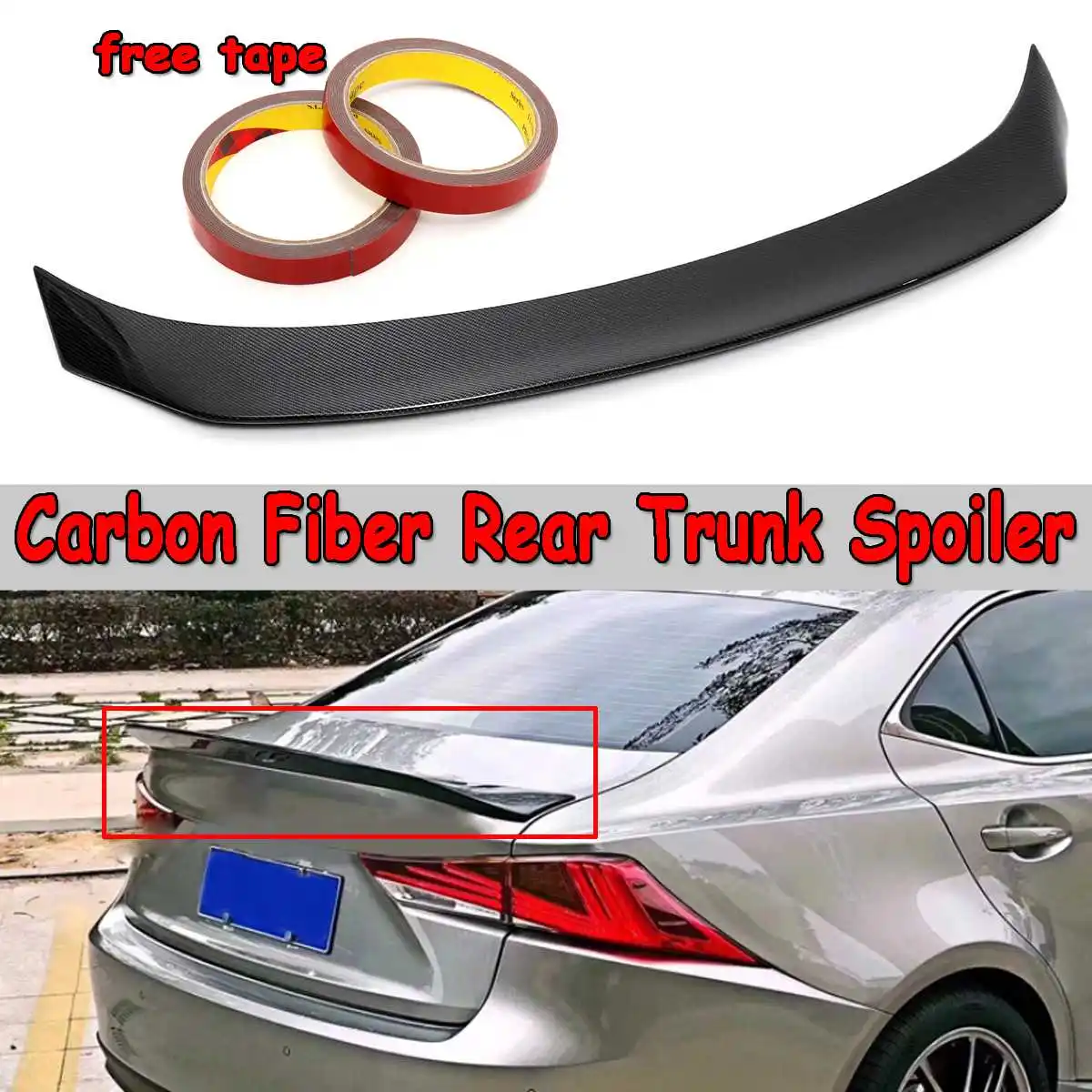 1x спойлер для багажника из настоящего углеродного волокна Lexus IS200t IS250 IS350 2014 2018