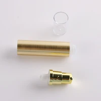 5ml 10ml empty refillable airless lotion pump serum travel bottle tube gold silver clear lid cap100pcsmerx beauty