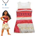 Платье Моаны для девочек, летнее пляжное платье для косплея, детская вечеринка, принцесса, косплей